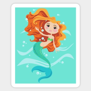 Mermaid Swimming Sticker